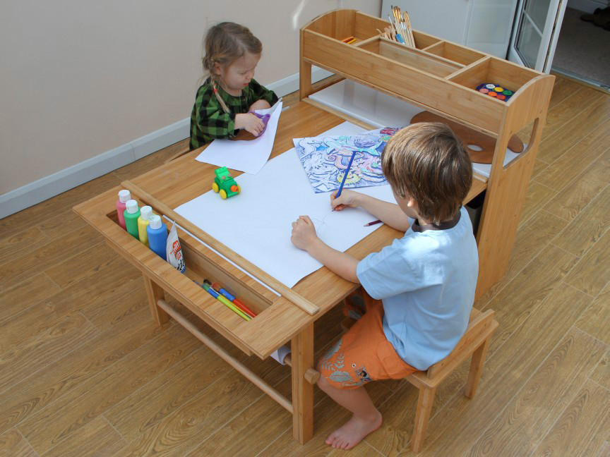 Kids Arts And Craft Tables
 Childrens Table and Two Chairs Arts and Crafts Activity