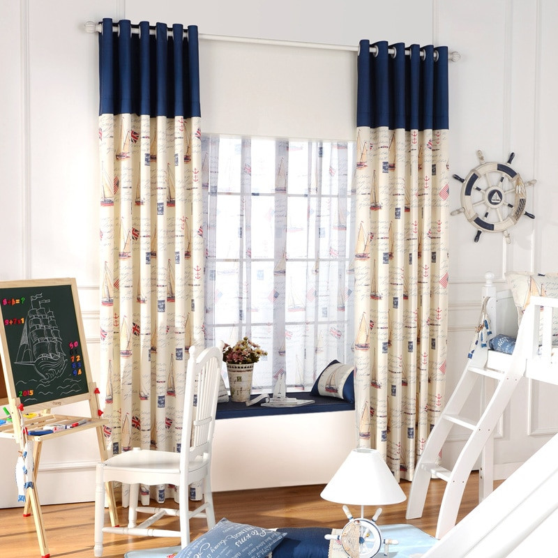 Kids Bedroom Curtains
 Blackout Curtain Fabrics And Tulle For Boys Bedroom Panel
