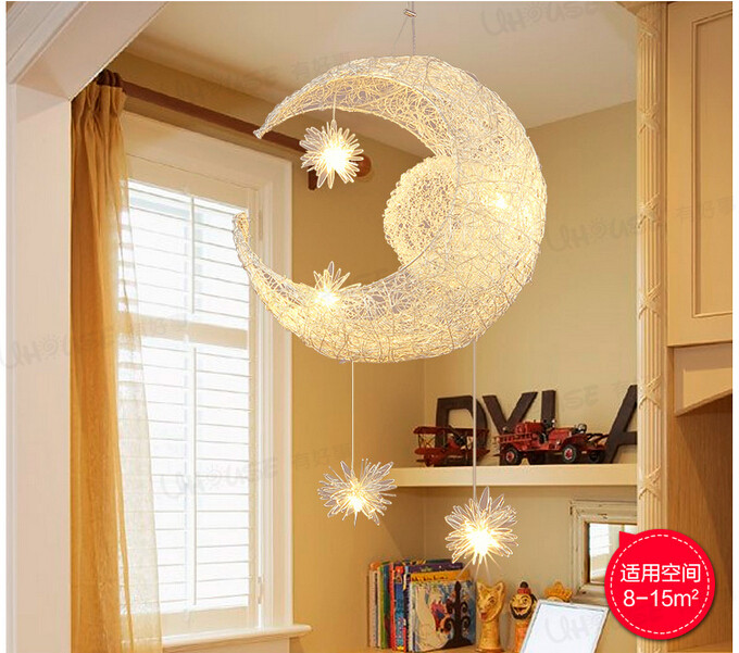 Kids Bedroom Lamps
 Free Shipping Newly Modern Moon Star LED Pendant Lamp For