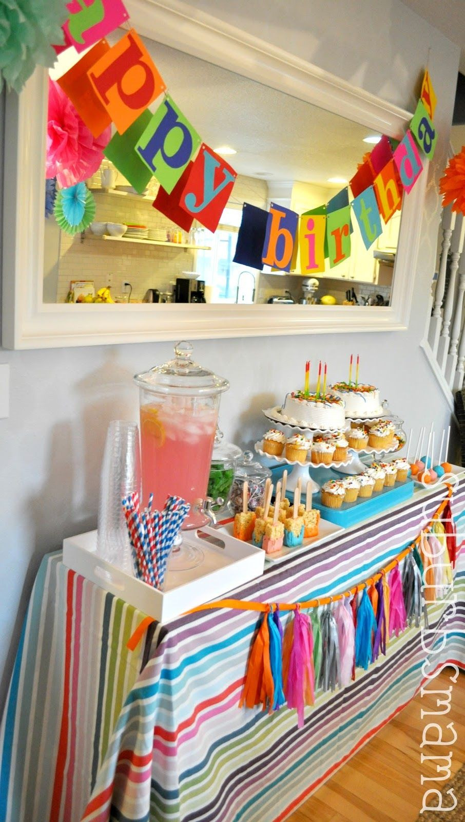 Kids Birthday Decorations
 Suburbs Mama darling kids birthday party ideas
