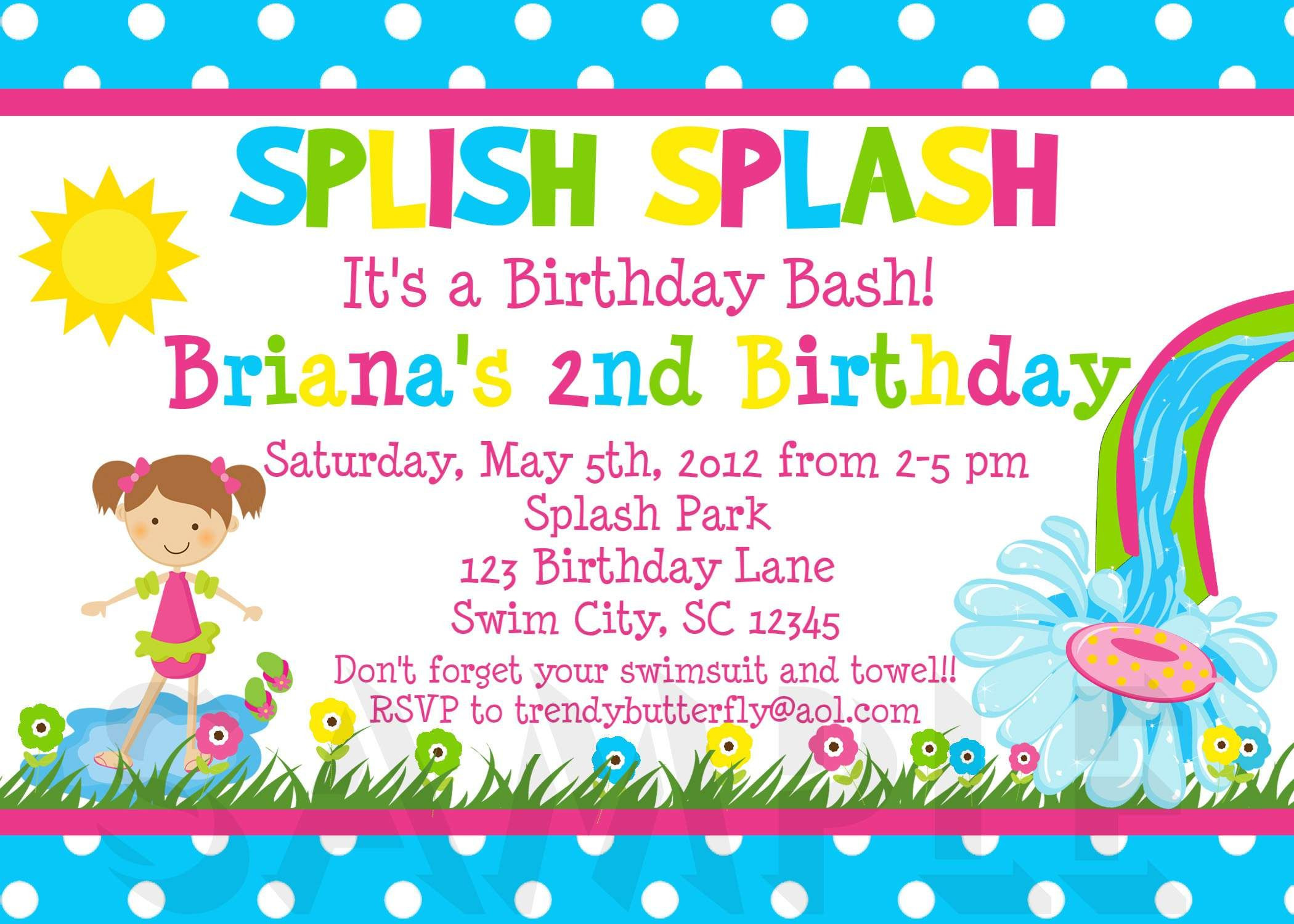 Kids Birthday Invitation Templates
 Image for Free Printable Kids Birthday Party Invitations