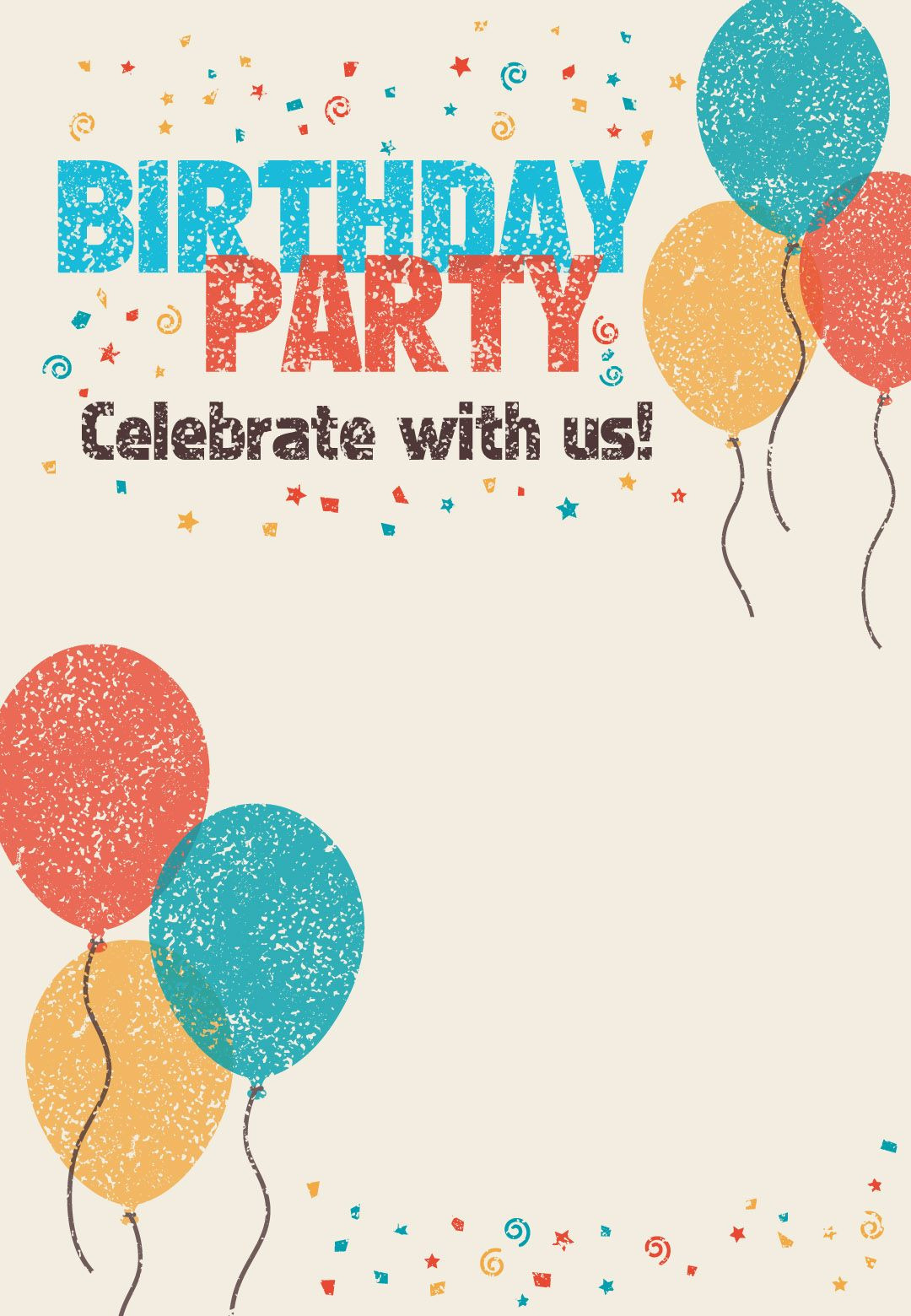 Kids Birthday Invitation Templates
 Free Printable Celebrate With Us Invitation Great site
