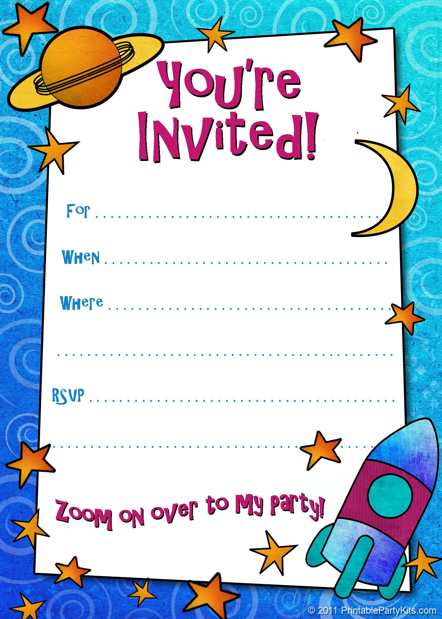 Kids Birthday Invitation Templates
 Free Printable Boys Birthday Party Invitations