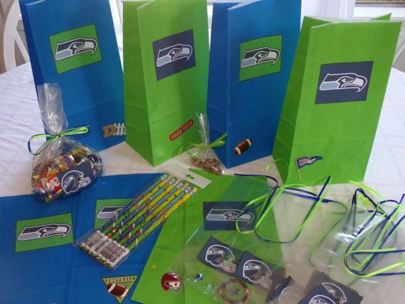 Kids Birthday Party Ideas Seattle
 Seattle Seahawks Birthday Party Treat Favor by