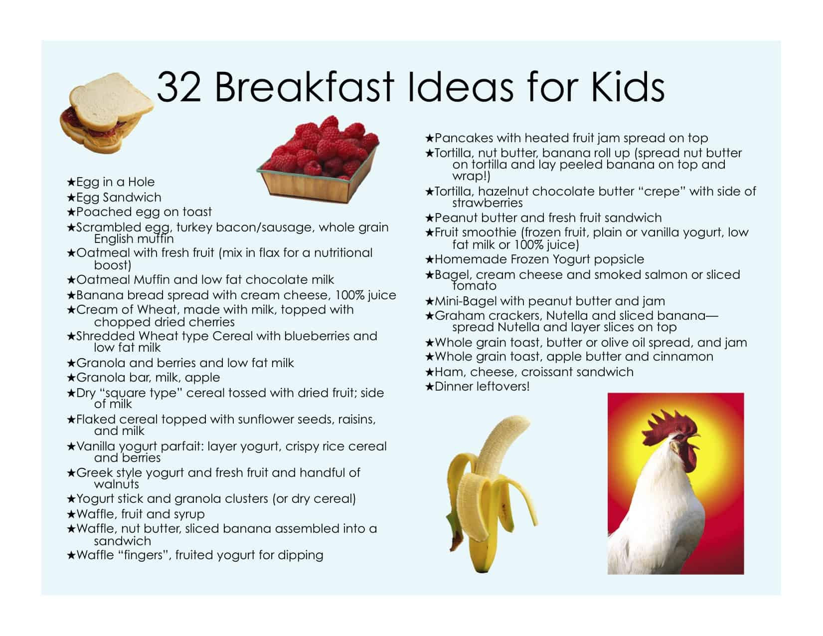 Kids Breakfast Menu
 32 Healthy Breakfast Ideas for Kids Jill Castle