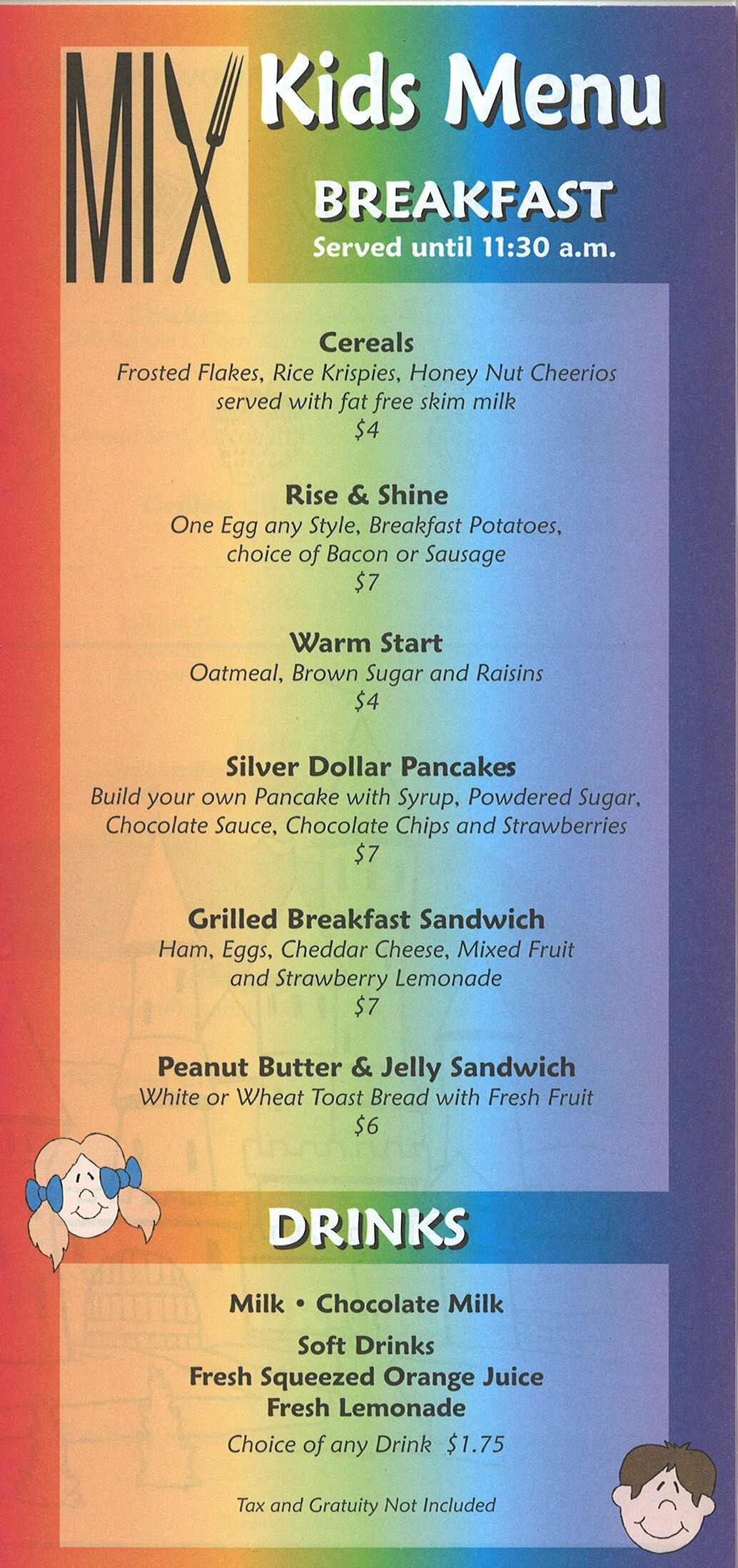 Kids Breakfast Menu
 About our hotel