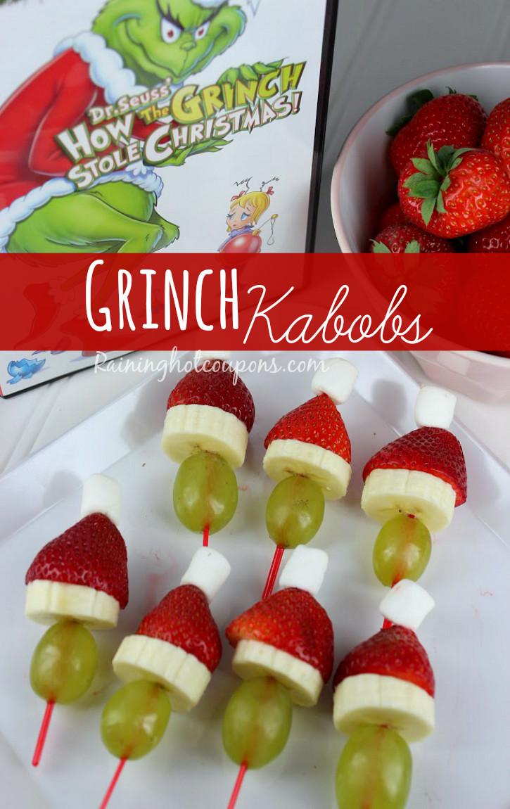 Kids Christmas Party Snack Ideas
 Grinch Kabobs Recipe