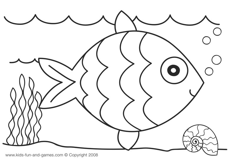 Kids Coloring Pages Fish
 Funny Fish Coloring Pages Collection 2010