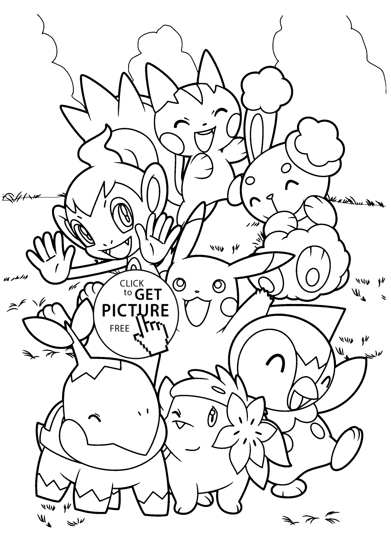 Kids Coloring Pages Pokemon
 Pokemon characters anime coloring pages for kids