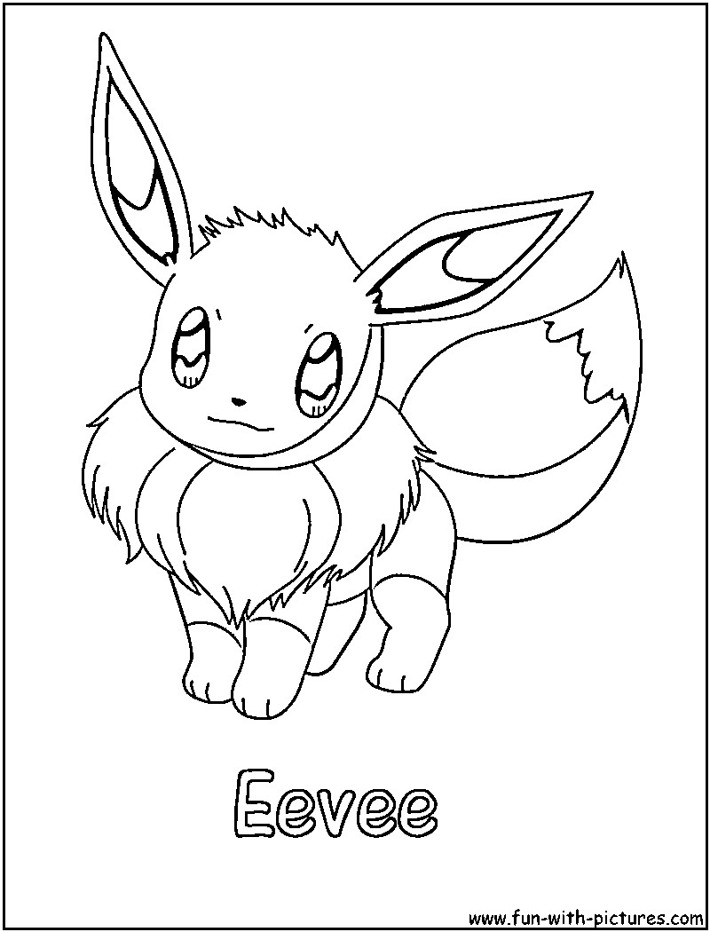 Kids Coloring Pages Pokemon
 Pokemon " Eeve " Coloring Pages Kids