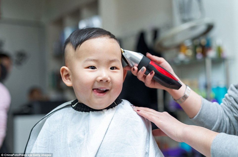 Kids Cut Their Hair
 Chinese children haircuts on traditional head shaving