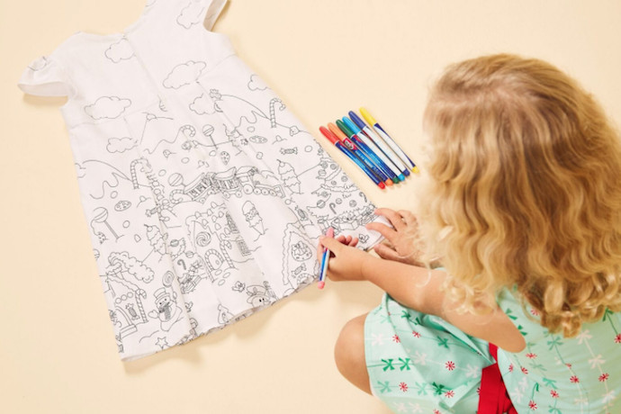 Kids Design Their Own Dress
 A color your own dress that will be the coolest thing for