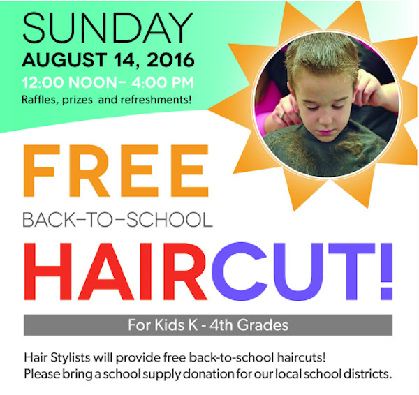 Kids Haircuts Raleigh
 Free back to school haircuts for kids in Cary Triangle