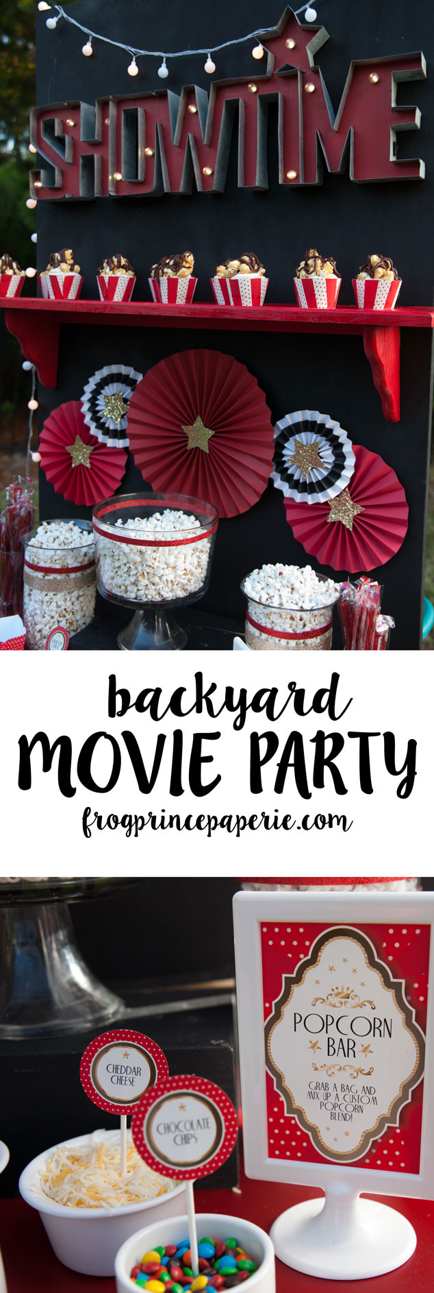 Kids Hollywood Party
 Backyard Movie Party and Popcorn Bar Ideas