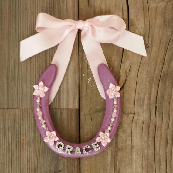 Kids Horse Decor
 Name Sign for Kids Horseshoe Decor Personalized Baby Gifts