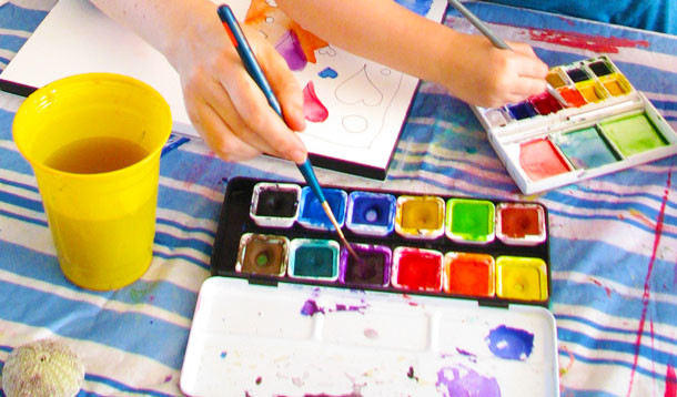 Kids Making Art
 Art from the Heart Paint Collaboratively with Your Kids