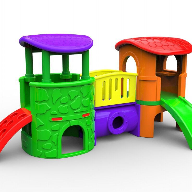 Kids Outdoor Plastic Playhouses
 Baby bined slide indoor playground kids plastic