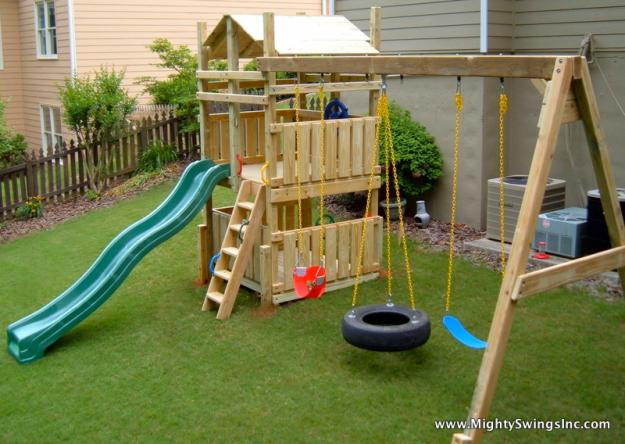 Kids Outdoor Playground Sets
 The Village Waste or Want 11 Backyard Swing Set