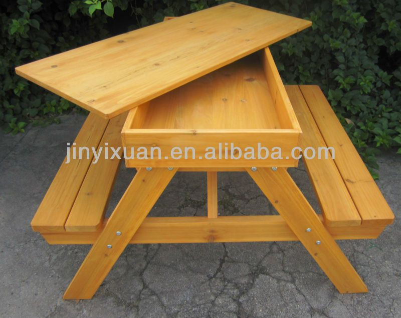 Kids Outdoor Table And Bench
 Wooden Picnic Table and Bench with Sandpit Outdoor Table