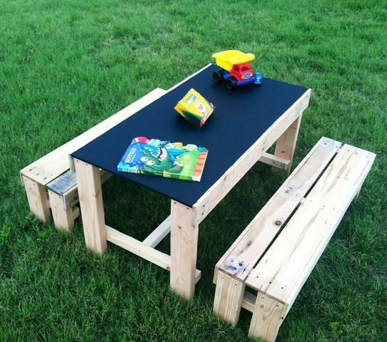 Kids Outdoor Table And Bench
 1000 images about chalkboard on Pinterest