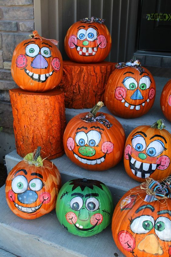Kids Pumpkin Decorating Ideas
 30 Happy Pumpkin Faces Carving Patterns Designs