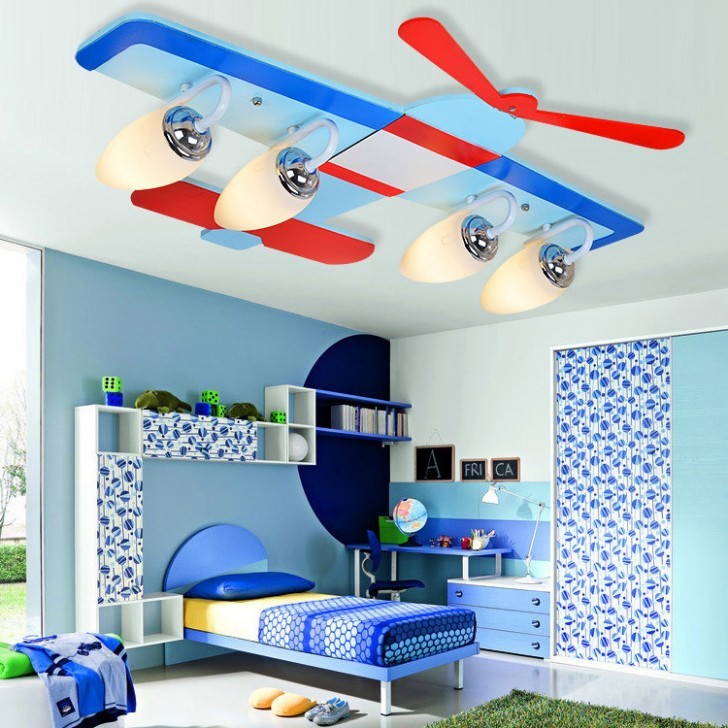 Kids Room Light Fixture
 Modern Attractive Airplane Light Fixture Concept for Kids
