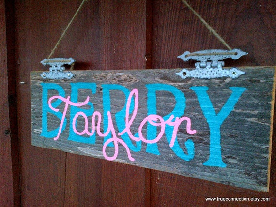 Kids Room Name Signs
 Items similar to Personalized Name Sign Custom Kids Room