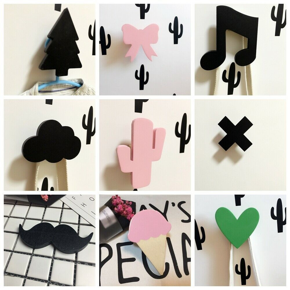 Kids Room Wall Hooks
 Cute Wooden Clothes Hook For Kids Room Wall Decorate
