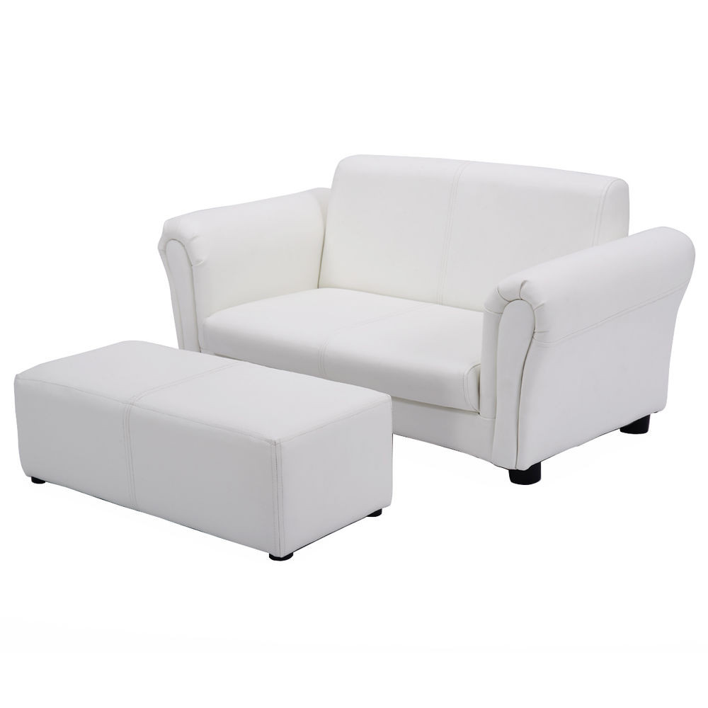 Kids Sofa And Chair
 White Kids Sofa Armrest Chair Couch Lounge Children
