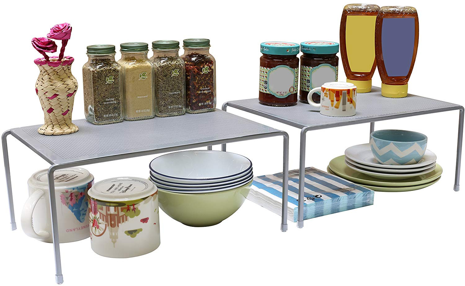 Kitchen Cabinet Organizers Amazon
 Counter Shelf Organizer Kitchen Storage Expandable
