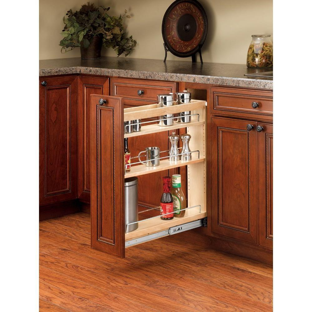 Kitchen Organizers Cabinets
 Pull Out Kitchen Wood Base Cabinet Organizer Spice Rack