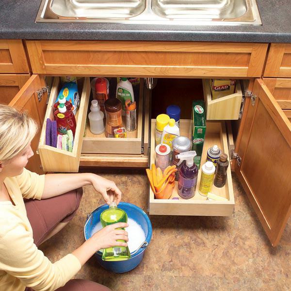 Kitchen Sink Organizer Ideas
 DIY Storage Ideas How to Build Kitchen Storage Under the Sink