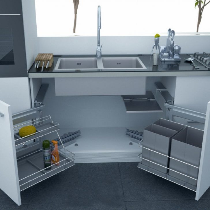 Kitchen Sink Organizer Ideas
 Use under sink drawer for kitchen storage Clever Storage