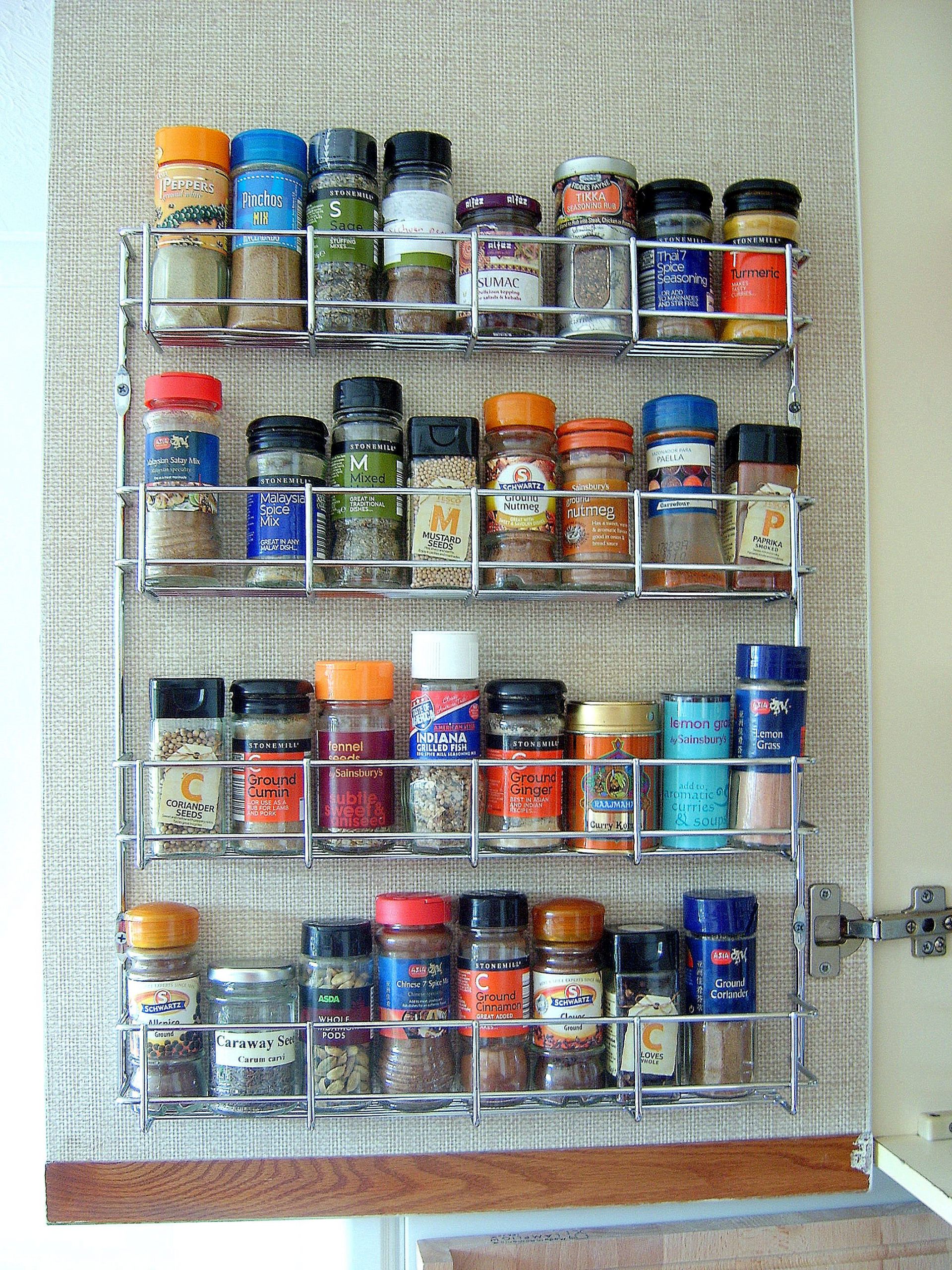 Kitchen Spice Storage
 Spice storage in a small kitchen