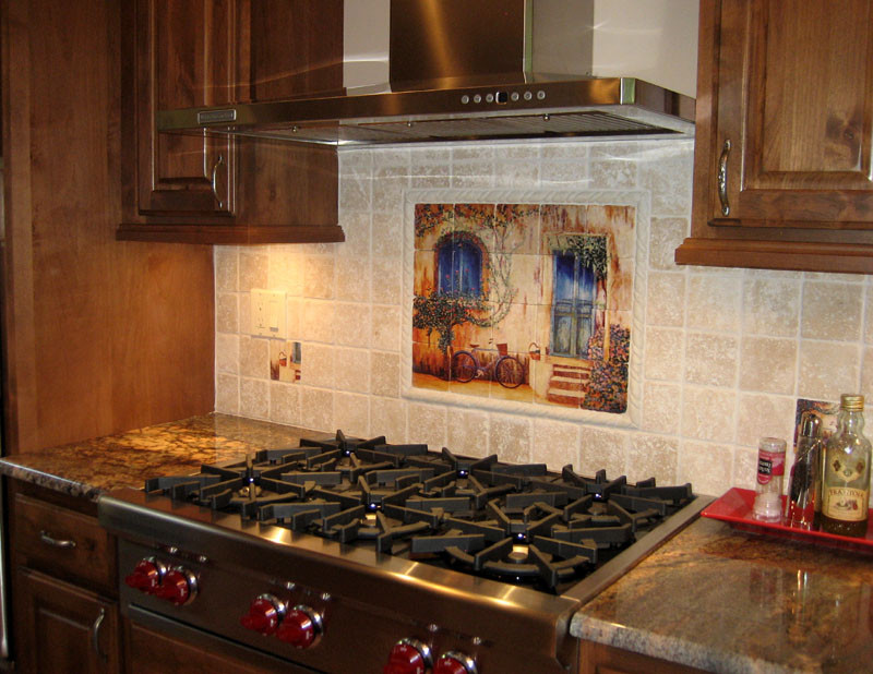 Kitchen Wall Back Splash
 Tile Wall Murals and Backsplashes of France and French