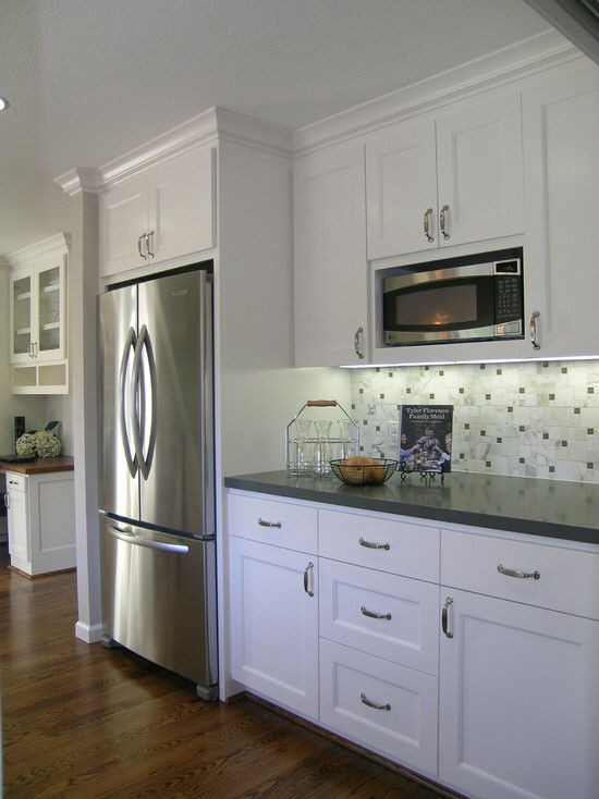 Kitchen Wall Cabinet Depth
 Shaker cabinets microwave in cubby cabinet depth