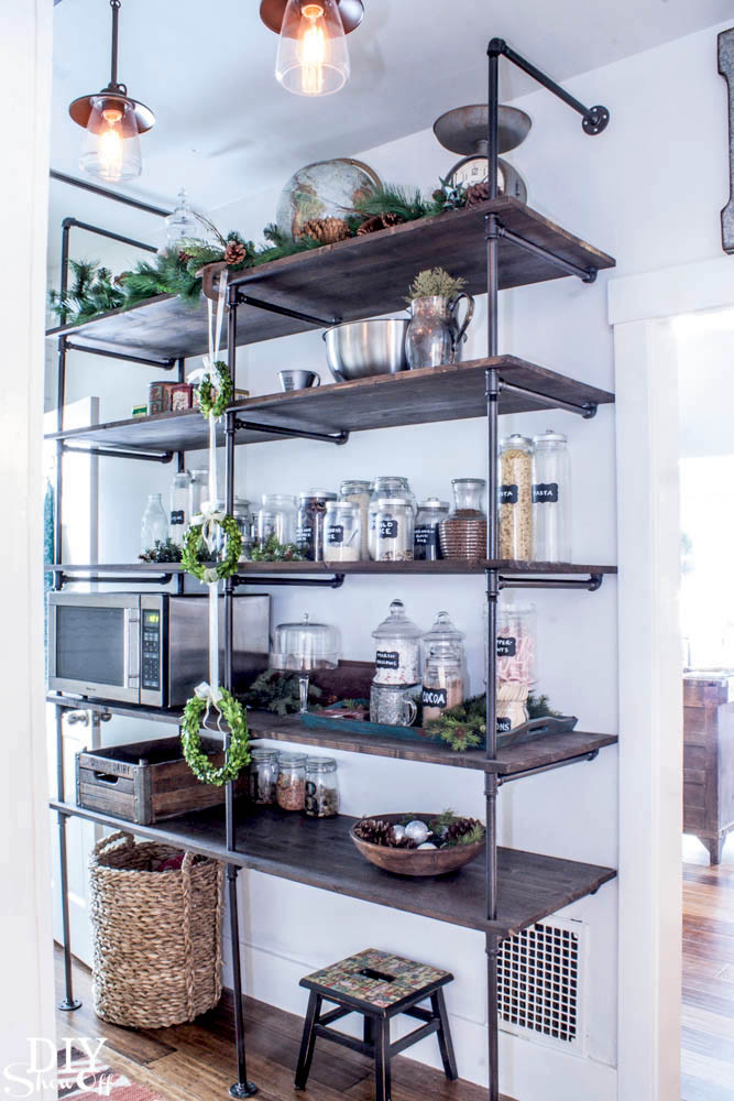 Kitchen Wall Shelving Units
 How to Upcycle Pipes into Industrial DIY Shelves and
