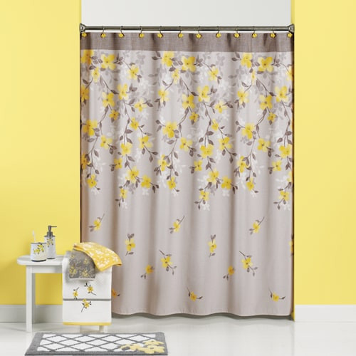 Kohls Bathroom Shower Curtains
 Spring Garden Floral Fabric Shower Curtain