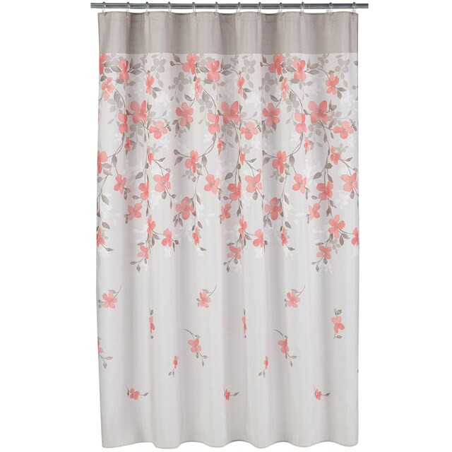 Kohls Bathroom Shower Curtains
 Coral Garden Floral Fabric Shower Curtain