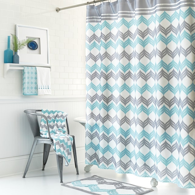 Kohls Bathroom Shower Curtains
 Mondrian Chevron Fabric Shower Curtain