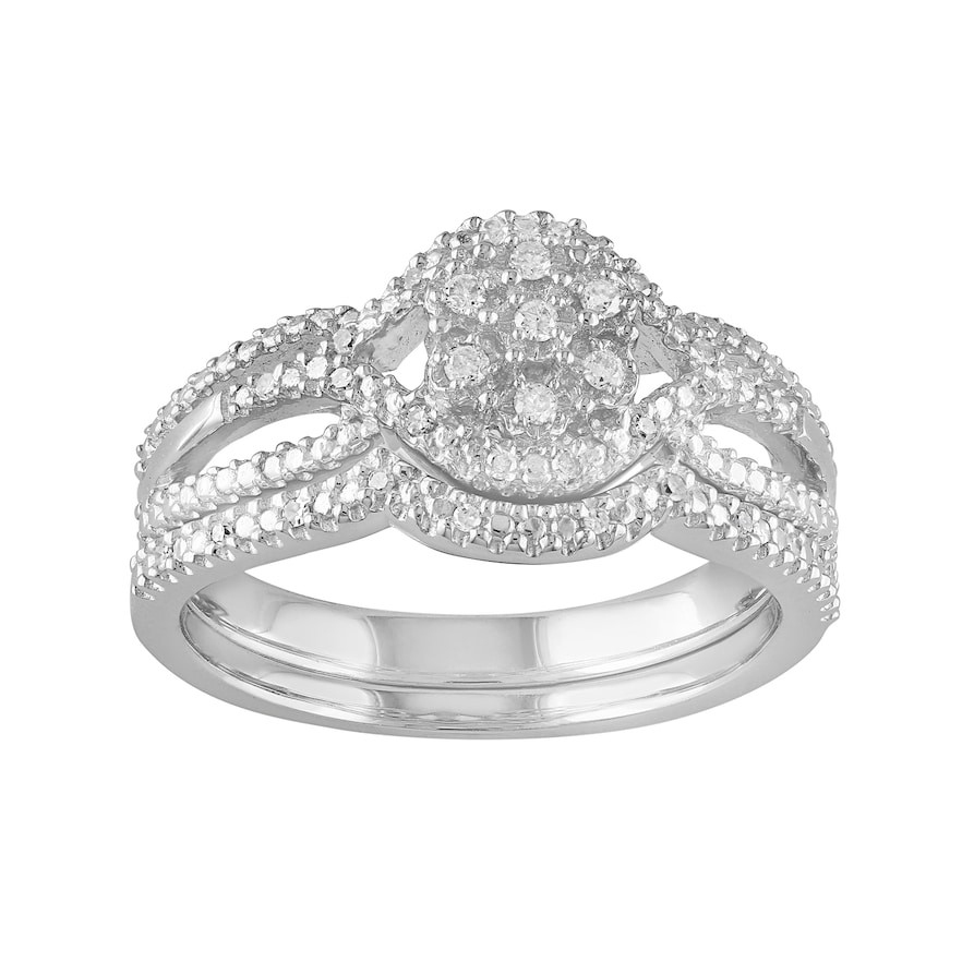 Kohls Wedding Rings
 Diamond Engagement Ring Set in Sterling Silver 1 7 Carat