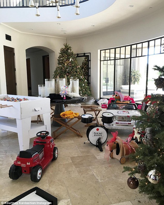 Kourtney Kardashian Kids Room
 Kourtney Kardashian shows all of the presents her kids got