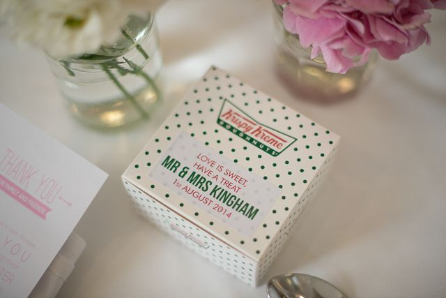 Krispy Kreme Wedding Favors
 Danielle and Danny WEDDING Krispy Kreme Wedding favours