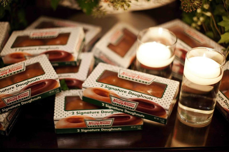 Krispy Kreme Wedding Favors
 Favors & Gifts s Doughnut Box Favors Inside Weddings