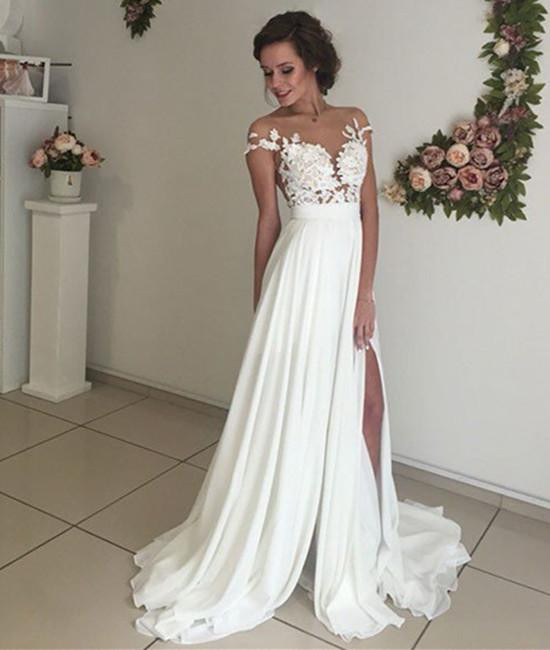 Lace Beach Wedding Dress
 Elegant Lace Wedding Dresses Beach Wedding Gown y See