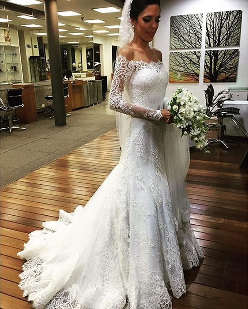 Lace Mermaid Wedding Gown
 Vintage 2016 Mermaid Bohemian Lace Wedding Dresses With