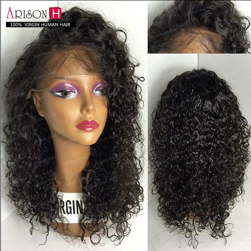 Lace Wig With Baby Hair
 9A Cheap Brazilian Full Lace Wig With Baby Hair Deep Curly