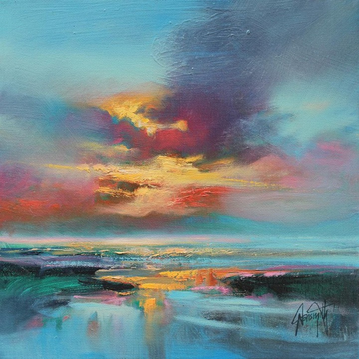 Landscape Painting Artists
 Colorful Reinterpretations of Cloudy Scottish Landscapes