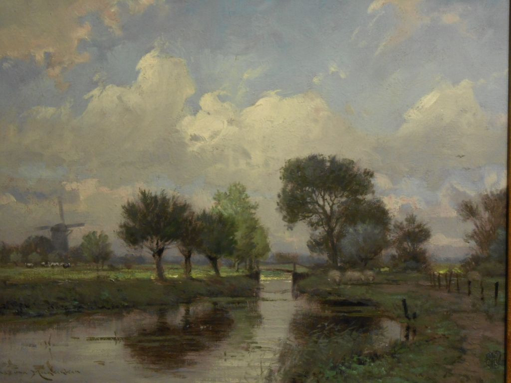 Landscape Painting Artists
 Dutch Landscape Oil Painting By Van Moerkerken from clean