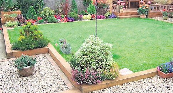 Landscape Timber Edging Ideas
 edging driveway with wood Google Search I want this yard